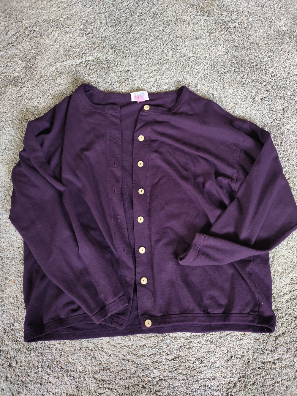 Boundary Line Plum Button Cardigan